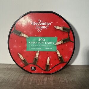 Mini String Lights 400 CLEAR - 81' - Spool Reel Christmas Wedding - In/Outdoor